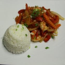 Crevettes sauce aigre douce