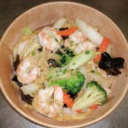 Nouilles sautees aux crevettes